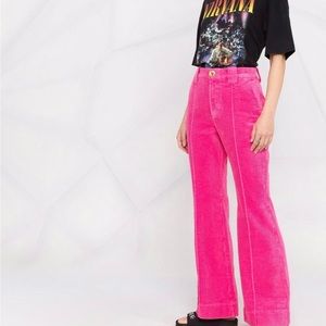 Ganni Curderoy Hot Pink Pants